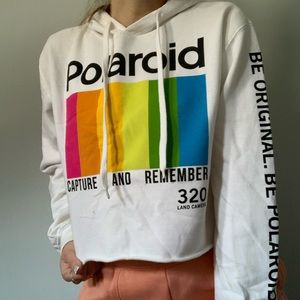 Polaroid Cropped Hoodie